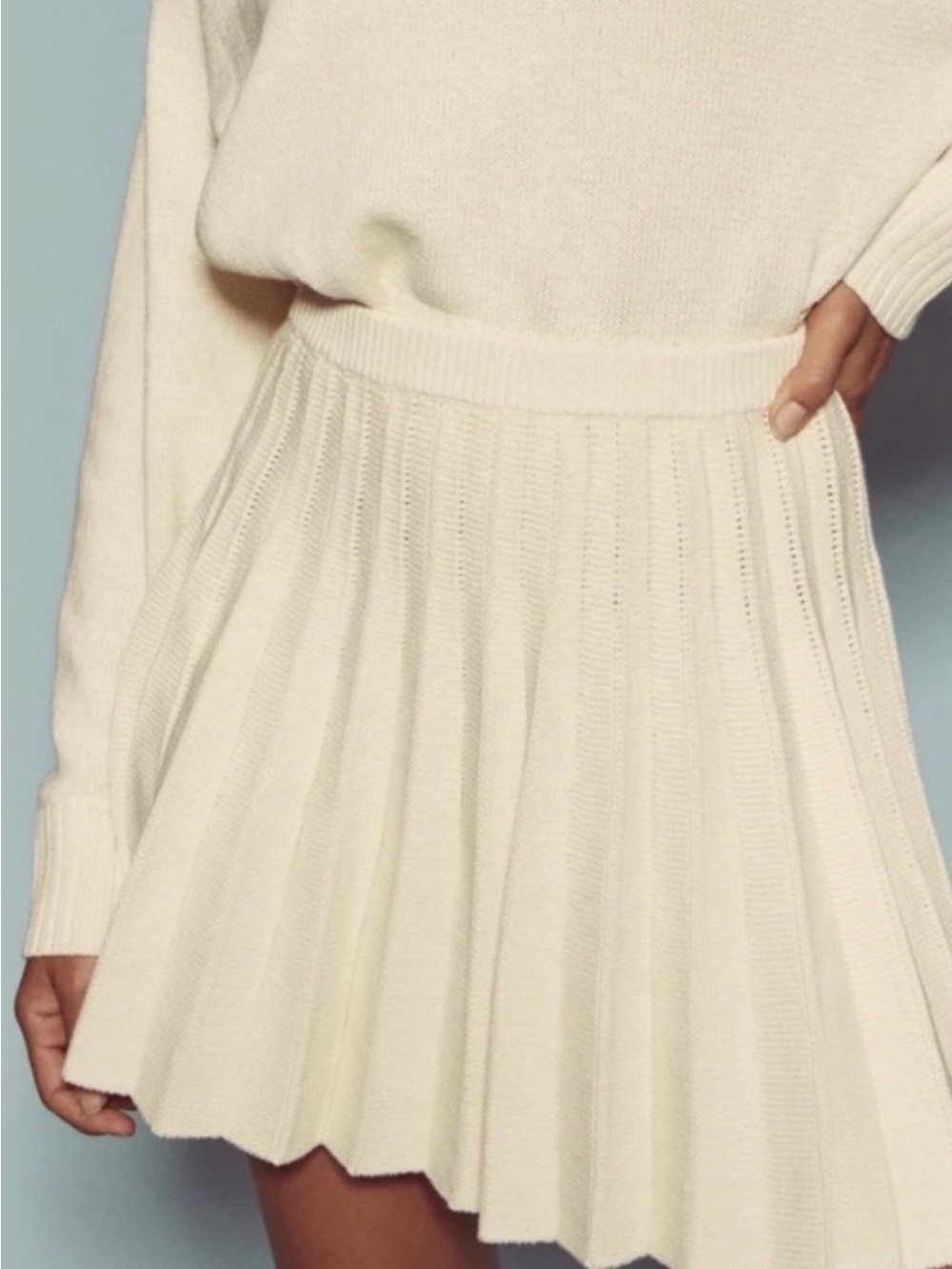 Reformation Mattia pleated mini skirt